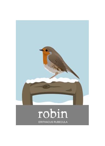 poster-christmas-bird-robin